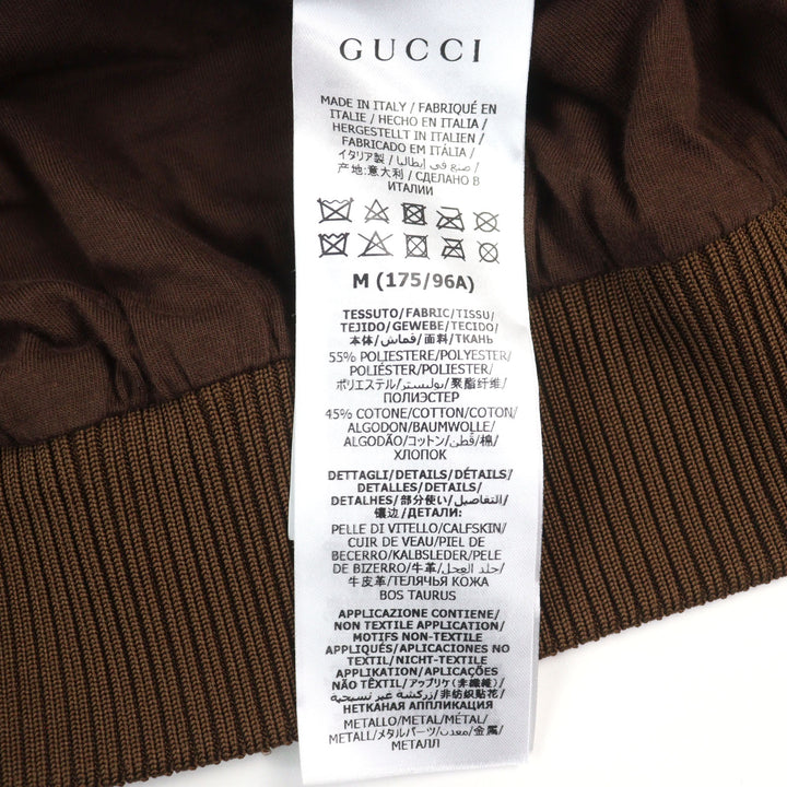 Excellent GUCCI hoodie Mini GG Jersey Sherry Line Interlocking G Half Zip men M 655153
