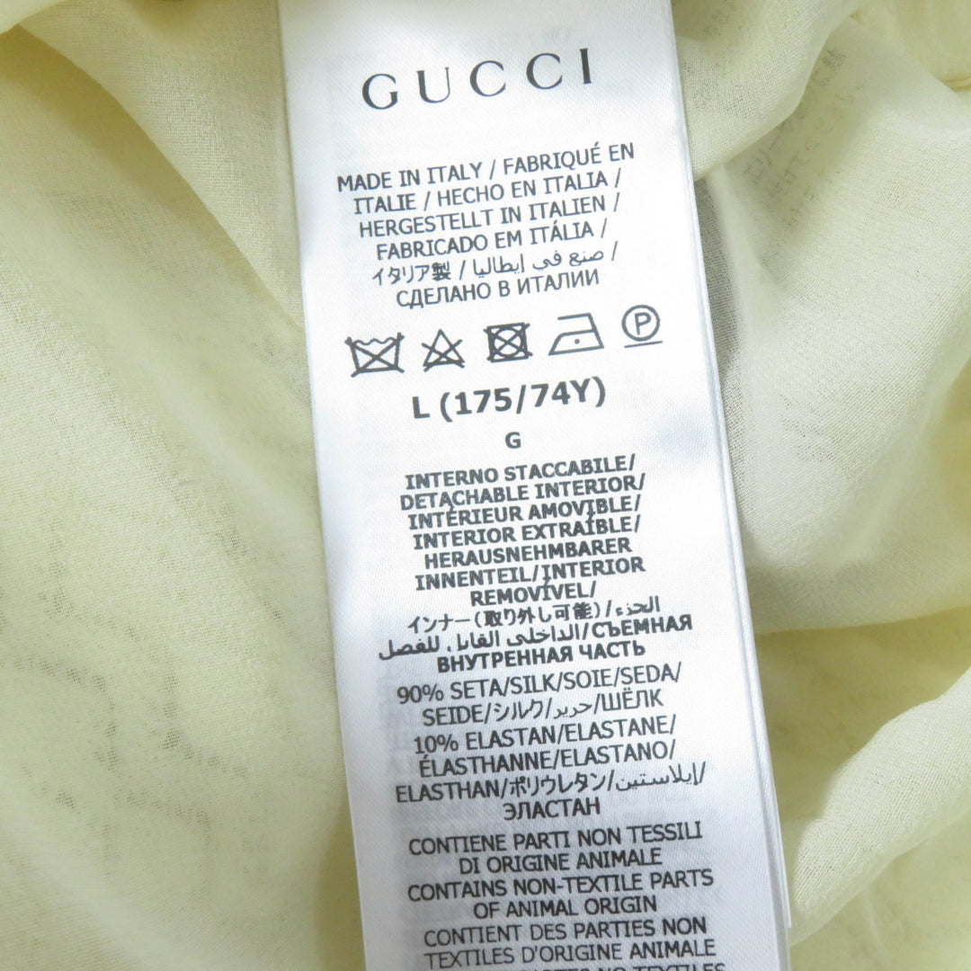 Excellent GUCCI×adidas Pleated skirt Ivory cotton Women L 702874