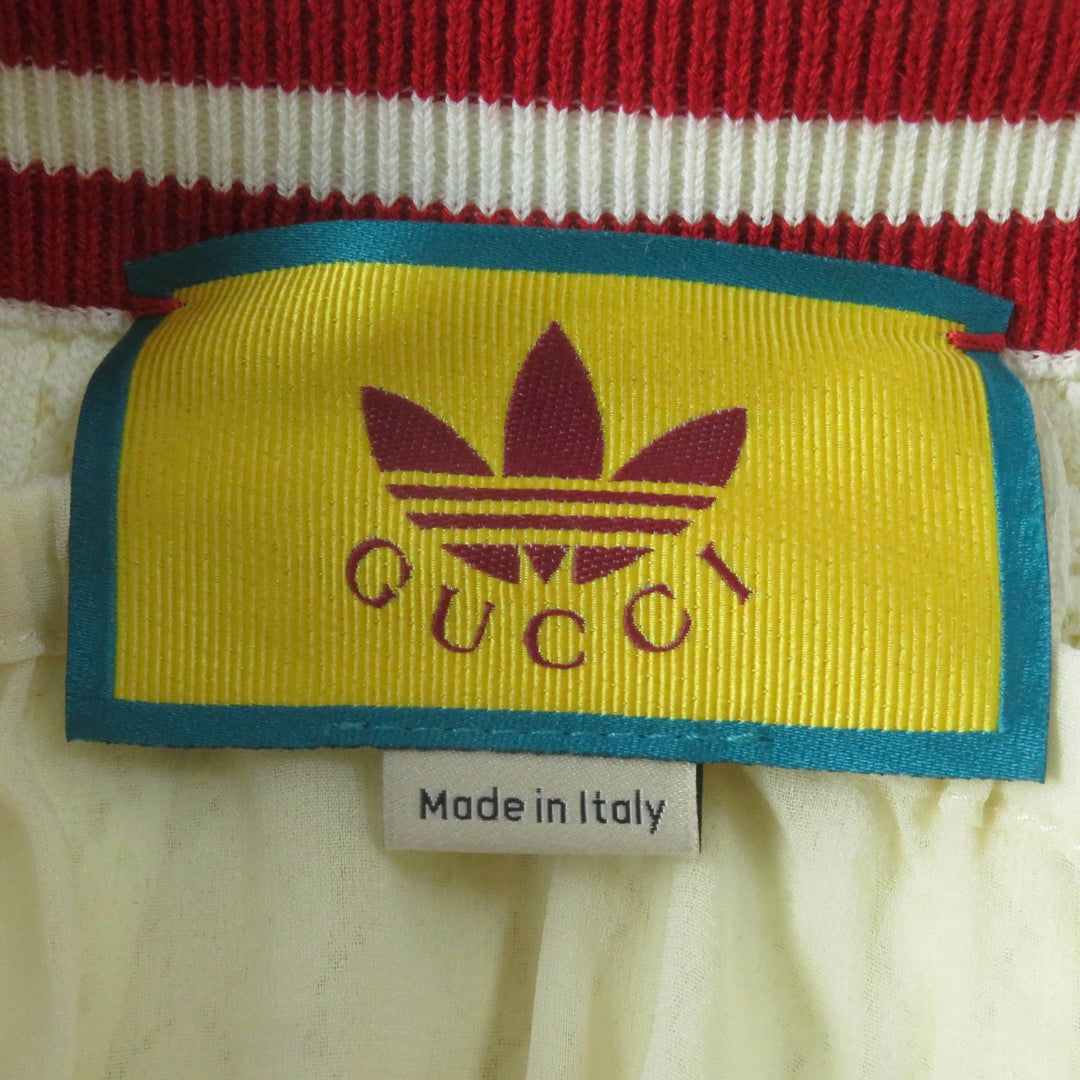 Excellent GUCCI×adidas Pleated skirt Ivory cotton Women L 702874