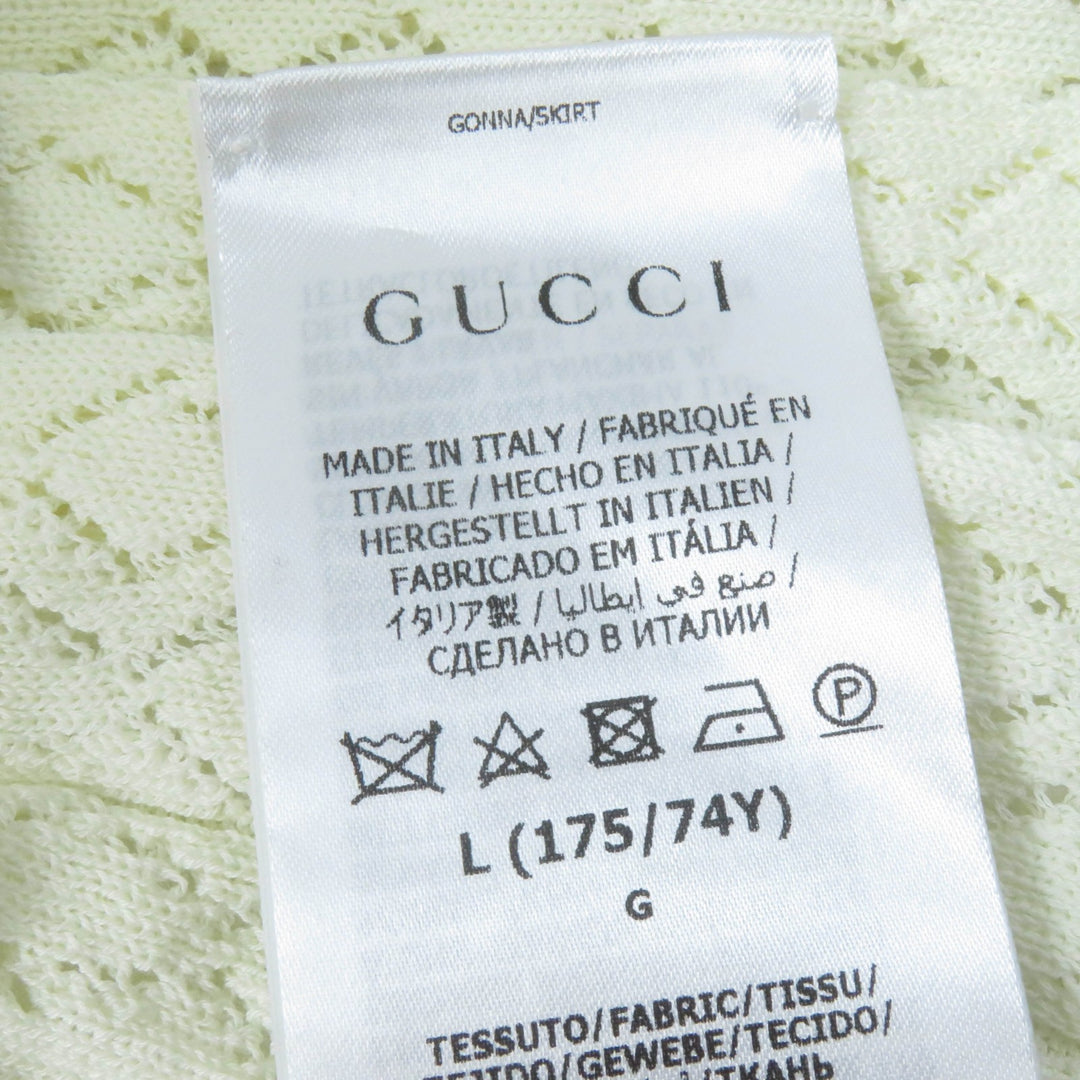 Excellent GUCCI×adidas Pleated skirt Ivory cotton Women L 702874