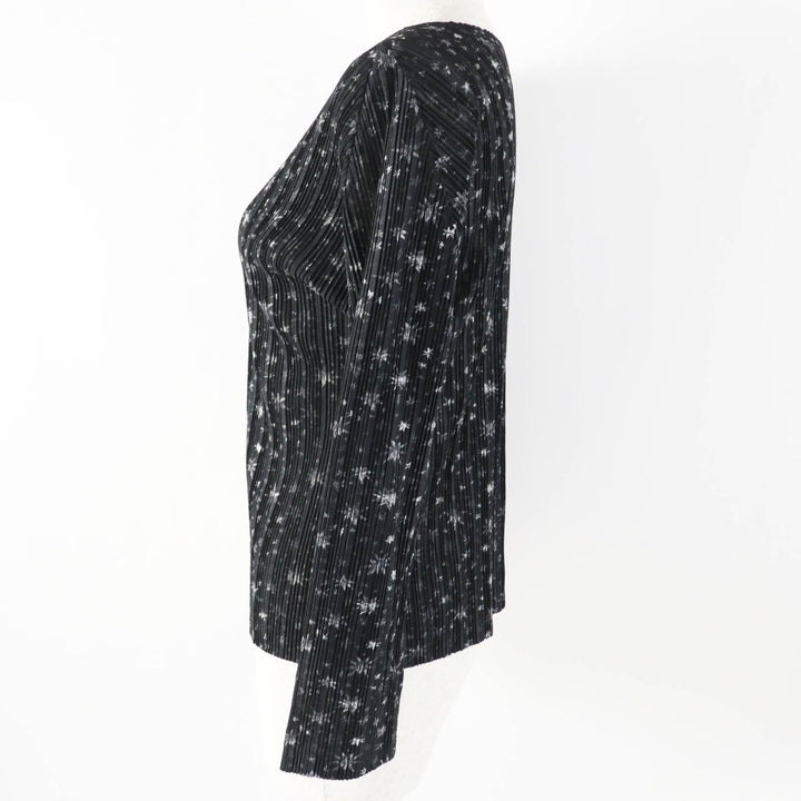 Excellent PLEATS PLEASE T-shirt Star Pattern Long Sleeve black Women 3