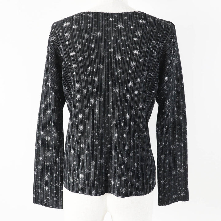 Excellent PLEATS PLEASE T-shirt Star Pattern Long Sleeve black Women 3