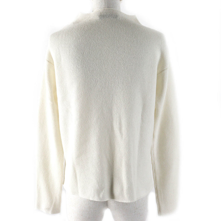 Excellent Christian Dior knit Star Signature Logo Bottleneck cashmere Women 40 414S94AM064
