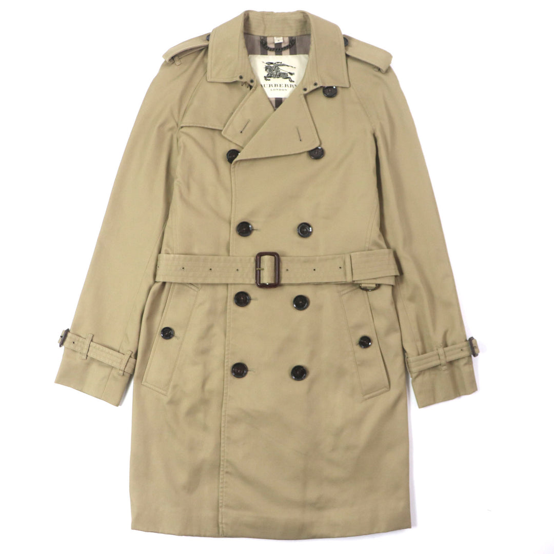 Great BURBERRY LONDON trench coat Check Pattern Lining polyester mens 46 3789914