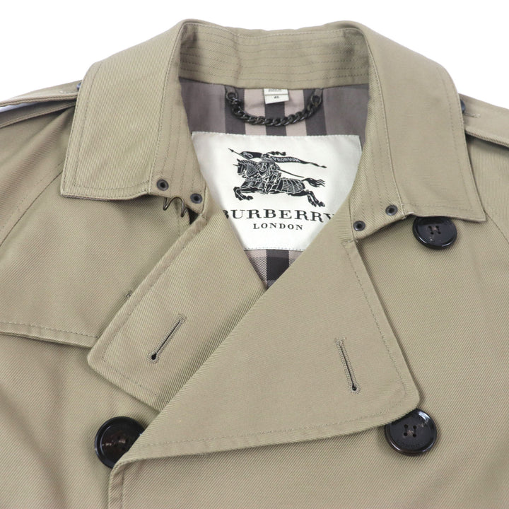 Great BURBERRY LONDON trench coat Check Pattern Lining polyester mens 46 3789914