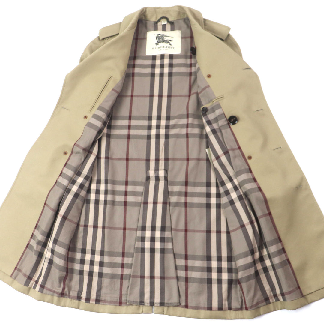 Great BURBERRY LONDON trench coat Check Pattern Lining polyester mens 46 3789914