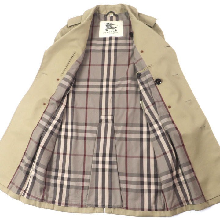 Great BURBERRY LONDON trench coat Check Pattern Lining polyester mens 46 3789914