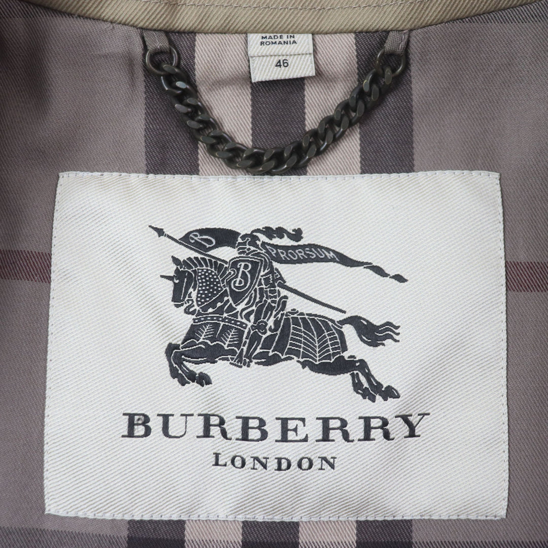 Great BURBERRY LONDON trench coat Check Pattern Lining polyester mens 46 3789914