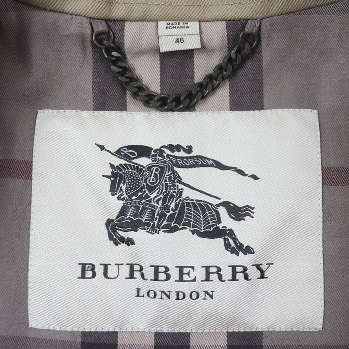 Great BURBERRY LONDON trench coat Check Pattern Lining polyester mens 46 3789914