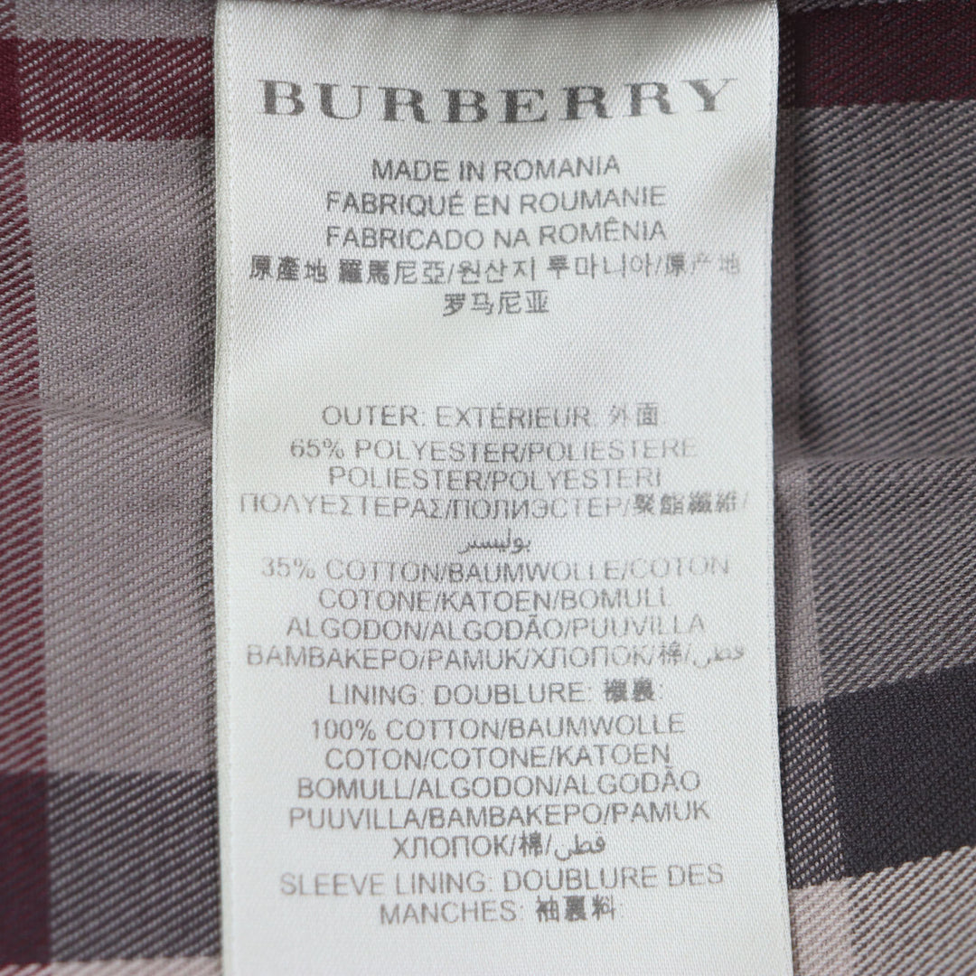 Great BURBERRY LONDON trench coat Check Pattern Lining polyester mens 46 3789914