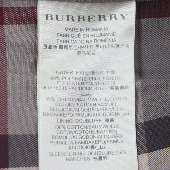 Great BURBERRY LONDON trench coat Check Pattern Lining polyester mens 46 3789914