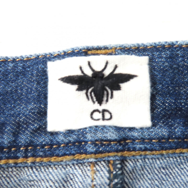Great Christian Dior Mini skirt Denim with logo patch Indigo Women 40