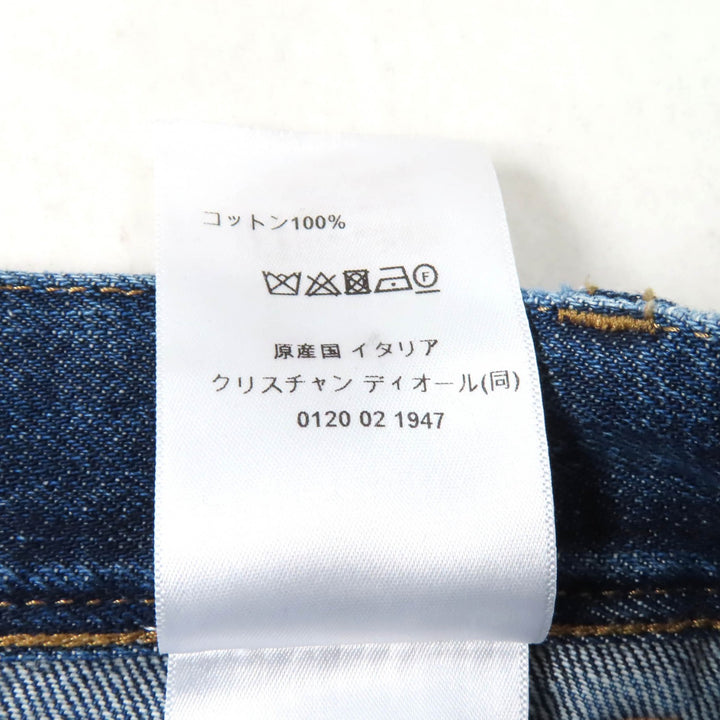 Great Christian Dior Mini skirt Denim with logo patch Indigo Women 40