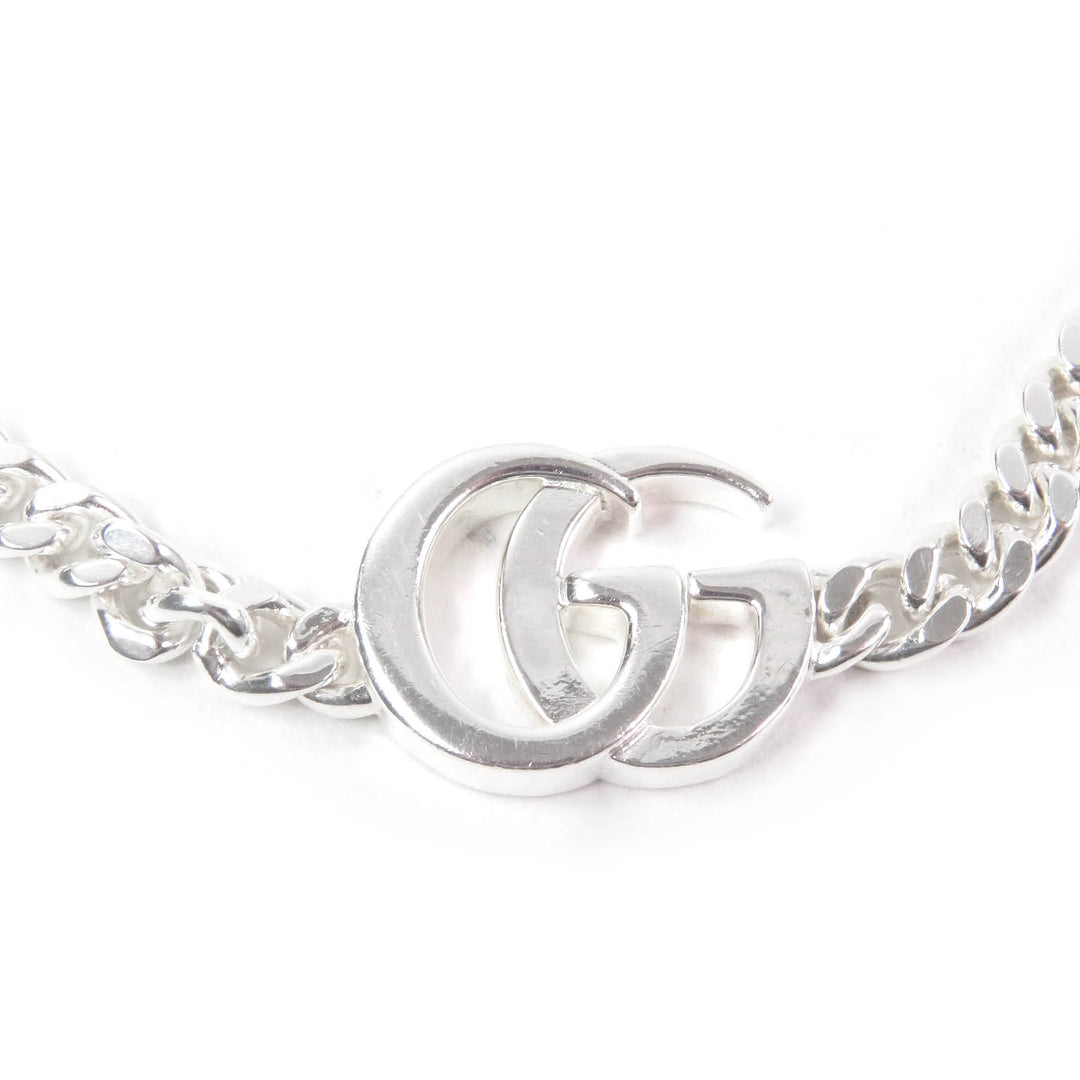 Great GUCCI bracelet Double G Chain Silver SV925 mens 18 814917