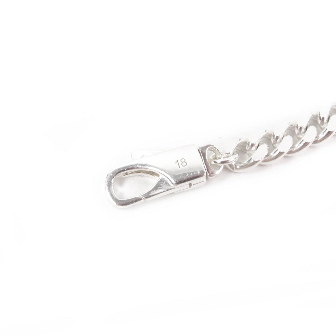 Great GUCCI bracelet Double G Chain Silver SV925 mens 18 814917