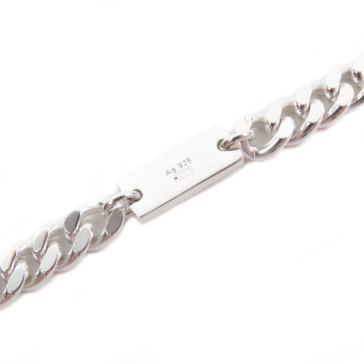 Great GUCCI bracelet Double G Chain Silver SV925 mens 18 814917