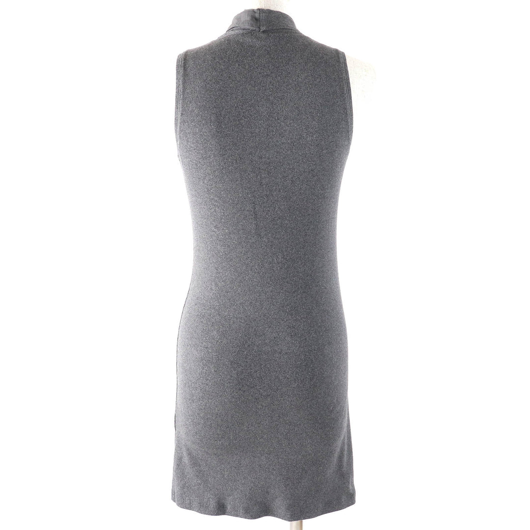 Great Brunello Cucinelli Best Silk tulle color switching design sleeveless T-shirt long vest gray cotton Women S
