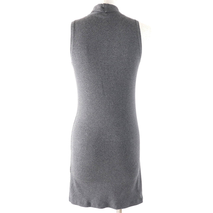 Great Brunello Cucinelli Best Silk tulle color switching design sleeveless T-shirt long vest gray cotton Women S