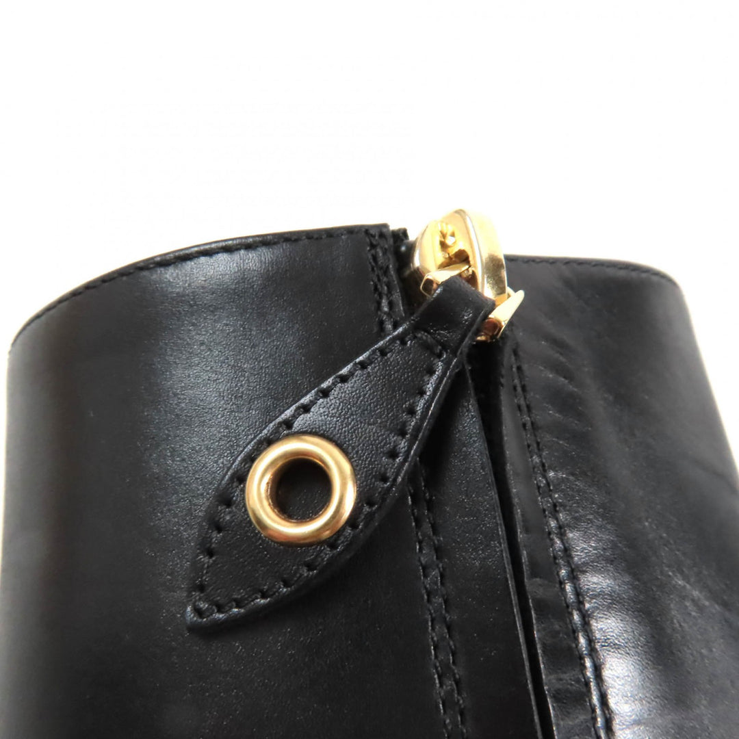 Excellent LOUIS VUITTON Ankle boots black leather Women 36