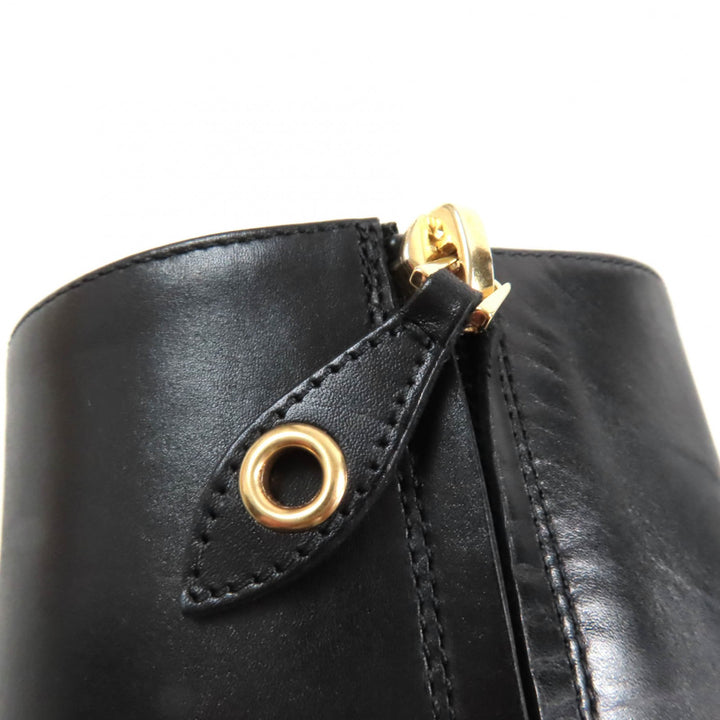 Excellent LOUIS VUITTON Ankle boots black leather Women 36