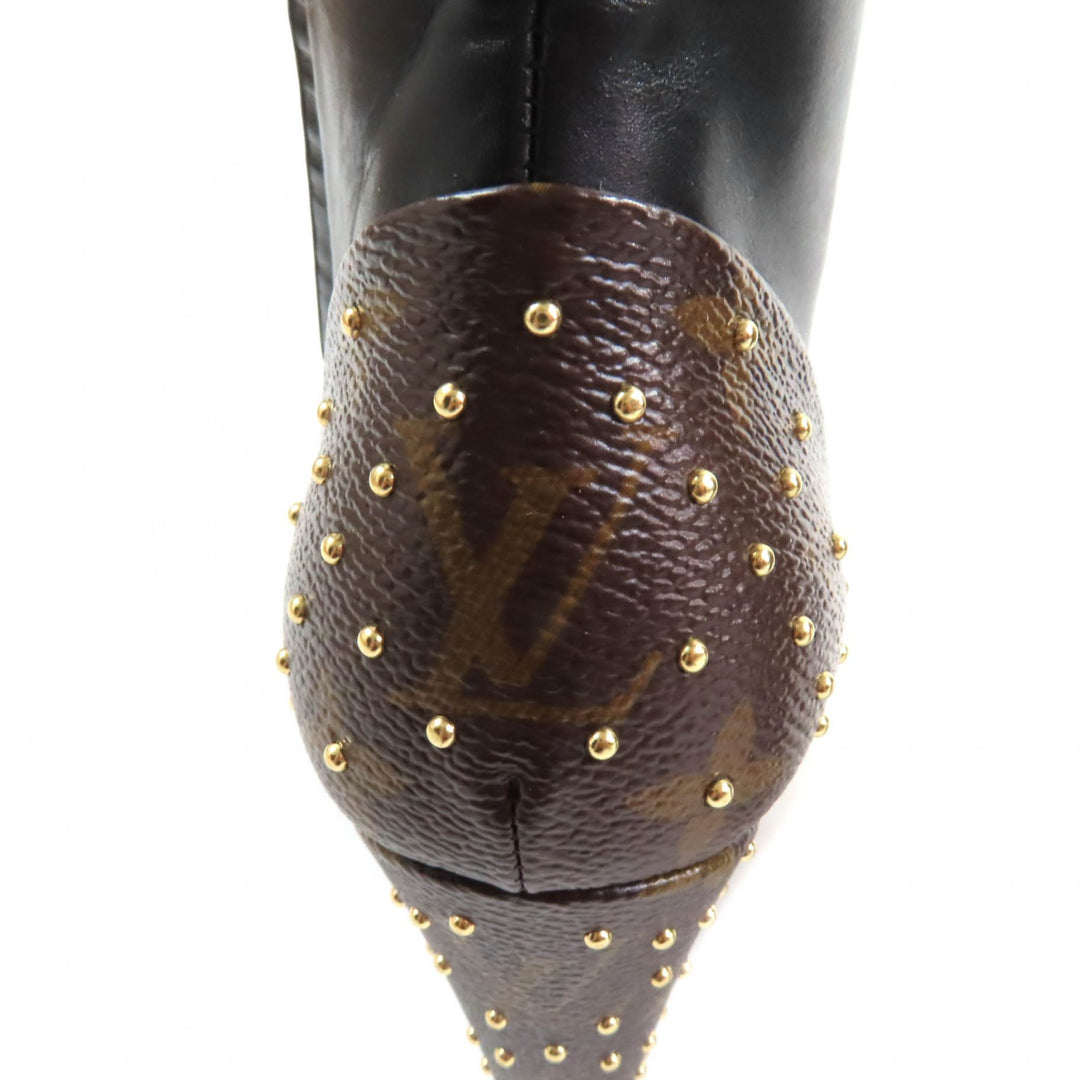 Excellent LOUIS VUITTON Ankle boots black leather Women 36