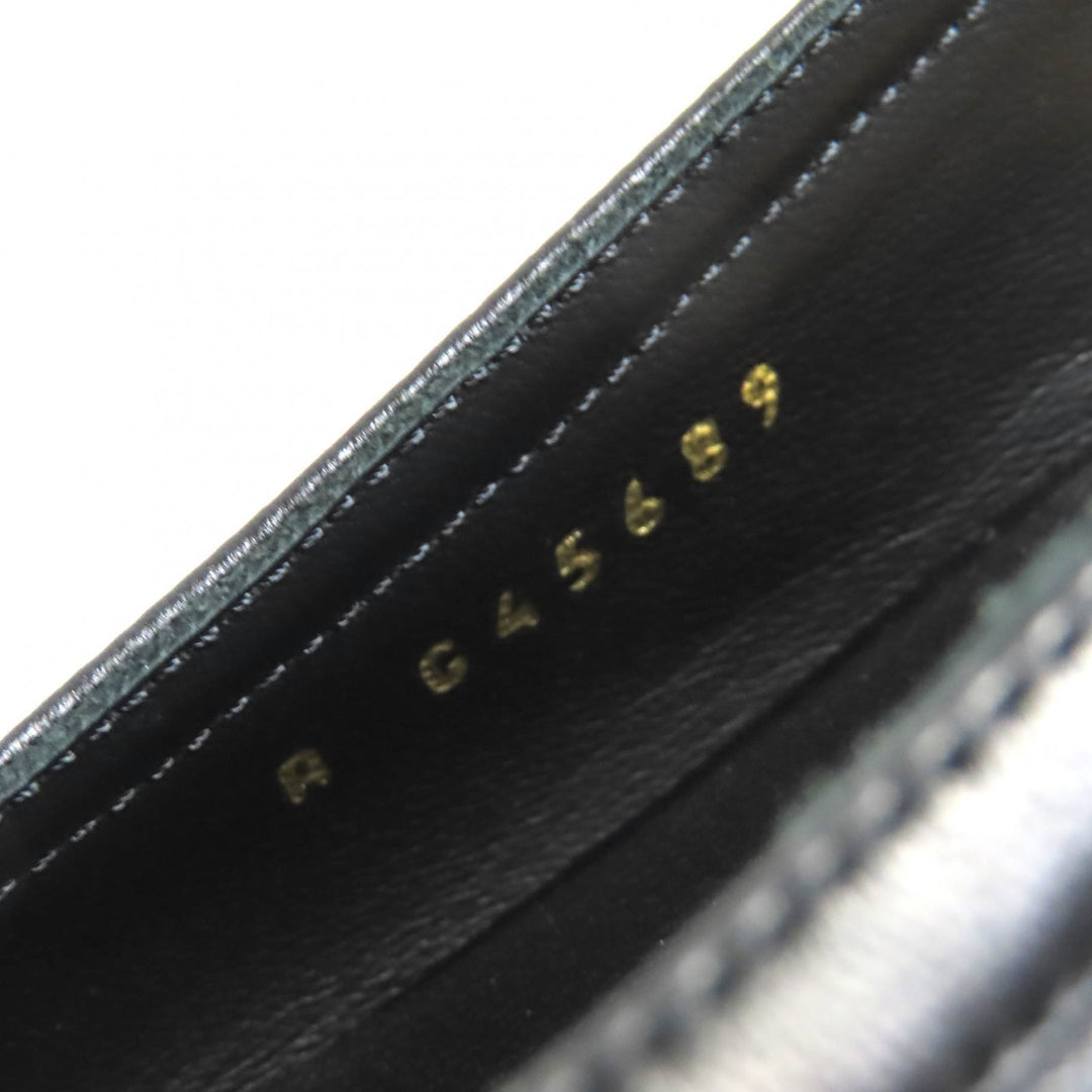 Pristine CHANEL pumps COCO Mark ribbon black Lamb leather Women 35.5 G45689