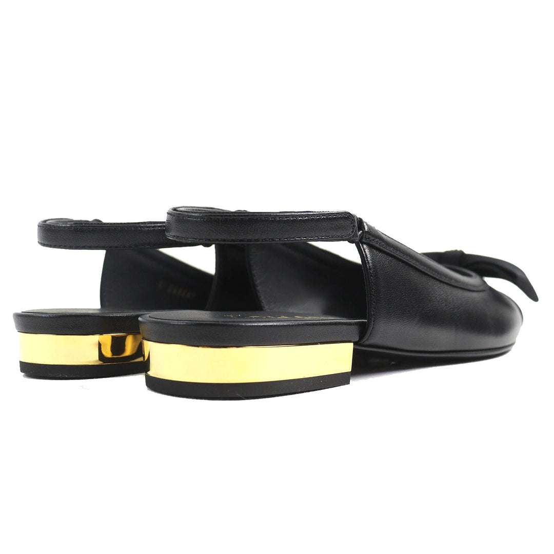 Pristine CHANEL pumps COCO Mark ribbon black Lamb leather Women 35.5 G45689