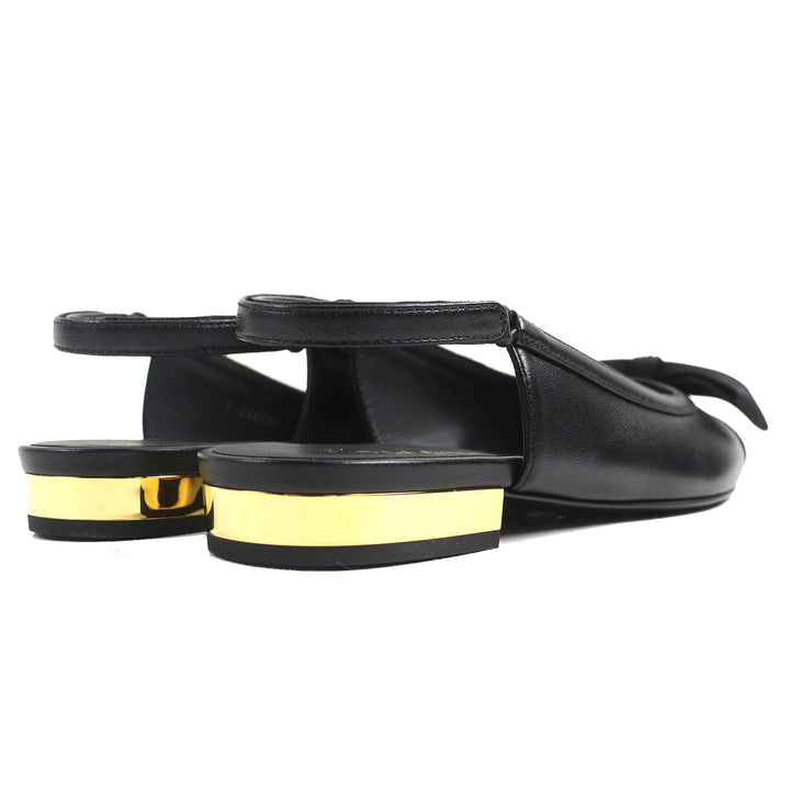 Pristine CHANEL pumps COCO Mark ribbon black Lamb leather Women 35.5 G45689