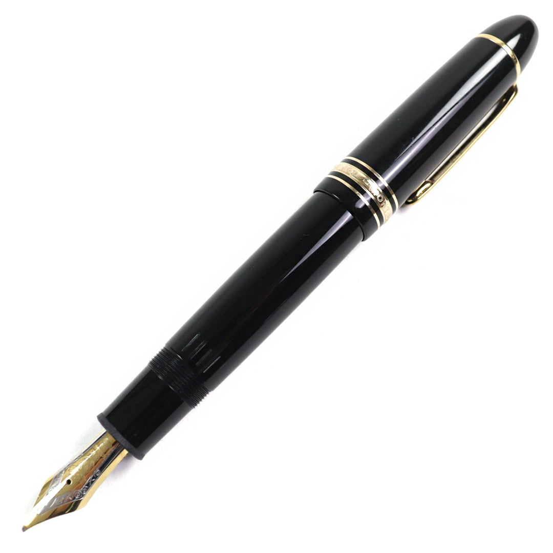 Great MONTBLANC fountain pen Meisterstuck 149 White Star logo engraved 18K mens