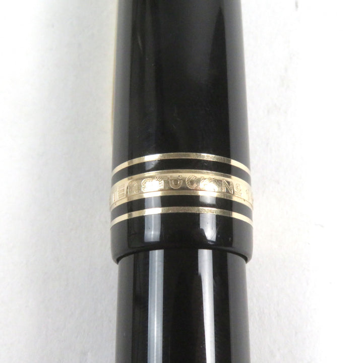 Great MONTBLANC fountain pen Meisterstuck 149 White Star logo engraved 18K mens
