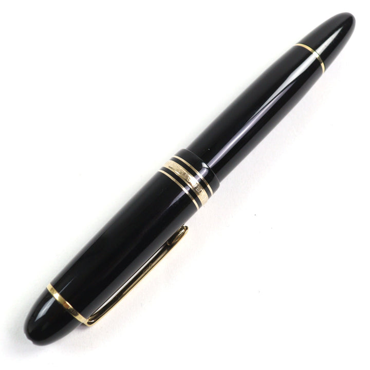 Great MONTBLANC fountain pen Meisterstuck 149 White Star logo engraved 18K mens