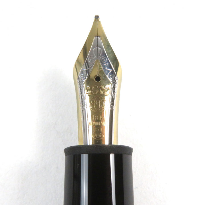 Great MONTBLANC fountain pen Meisterstuck 149 White Star logo engraved 18K mens