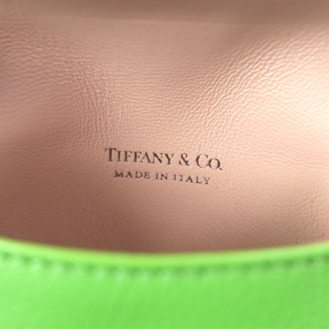 Excellent TIFFANY&Co. charm T Nano Bag Peridot Logo printed Chain green leather