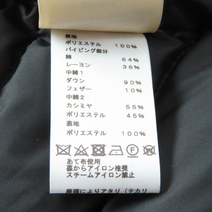 Pristine HERMES Down jacket Quilted overshirt black polyester Women 36 3H0185DA