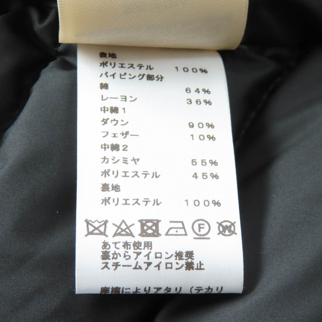 Pristine HERMES Down jacket Quilted overshirt black polyester Women 36 3H0185DA