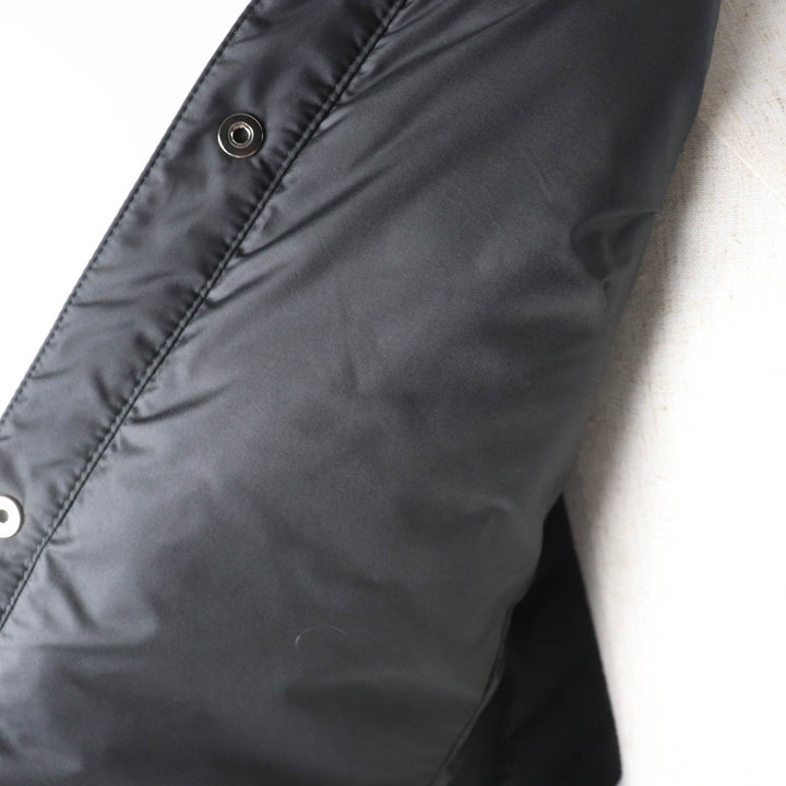 Pristine HERMES Down jacket Quilted overshirt black polyester Women 36 3H0185DA