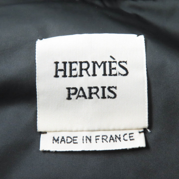 Pristine HERMES Down jacket Quilted overshirt black polyester Women 36 3H0185DA
