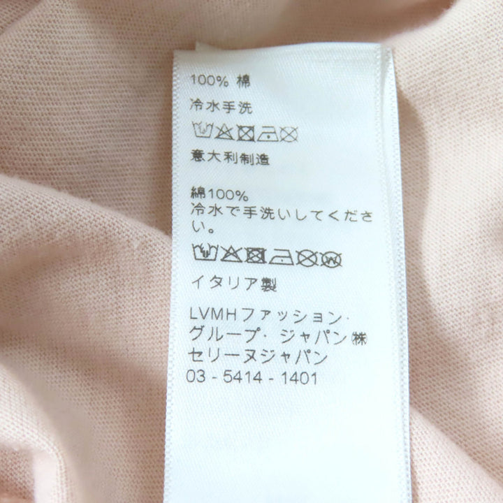 Great CELINE Short sleeve T-shirt Anchor logo crew neck pink beige Women L
