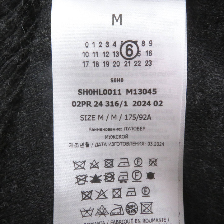 Pristine MM6 Maison Margiela sweater gray acrylic mens M SH0HL0011