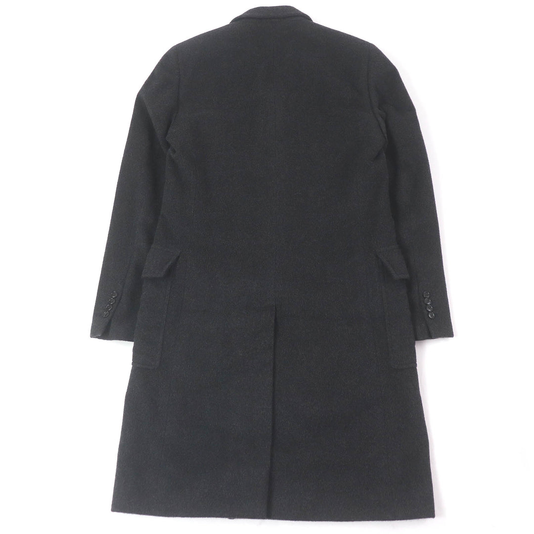 Excellent HERMES Chester coat Double breasted Dark gray cashmere mens 46