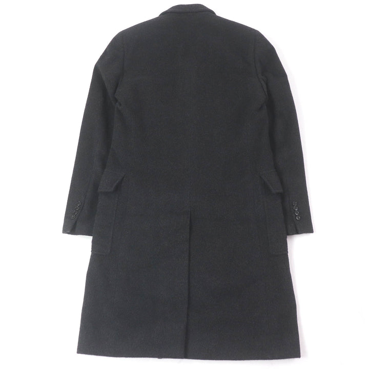 Excellent HERMES Chester coat Double breasted Dark gray cashmere mens 46