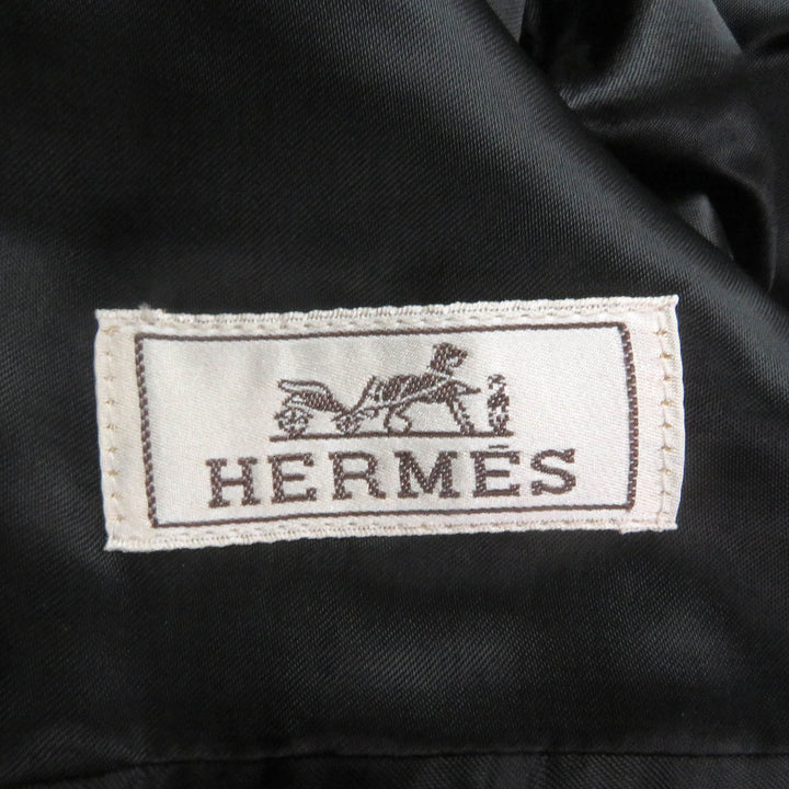Excellent HERMES Chester coat Double breasted Dark gray cashmere mens 46