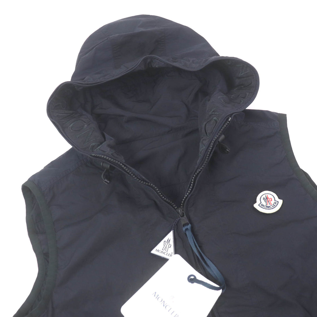 Pristine MONCLER Best TOUQUES GIUBBOTTO Logo embroidered WZIP nylon Navy Nylon