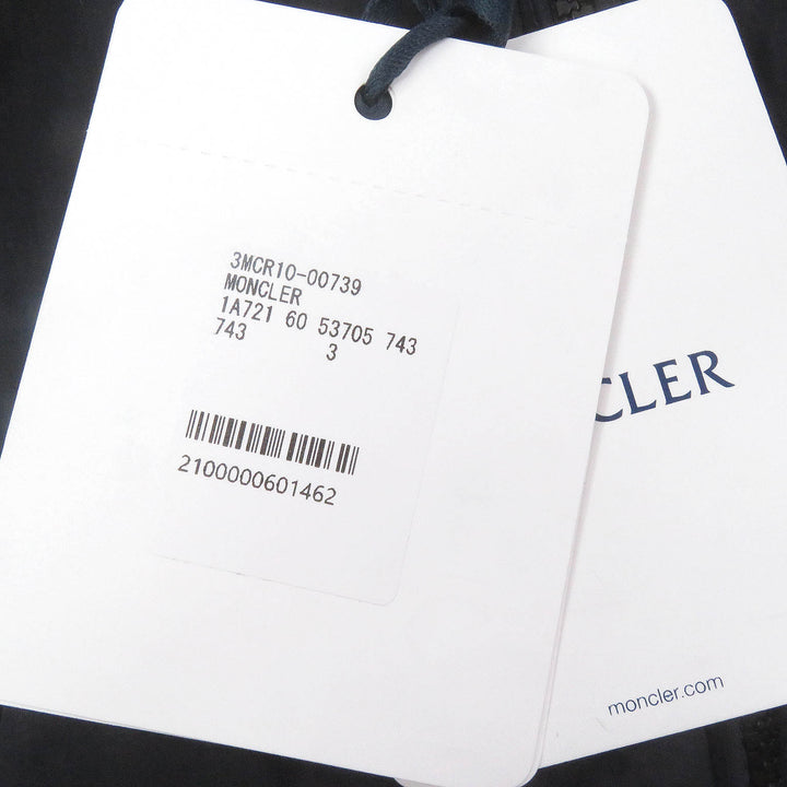 Pristine MONCLER Best TOUQUES GIUBBOTTO Logo embroidered WZIP nylon Navy Nylon
