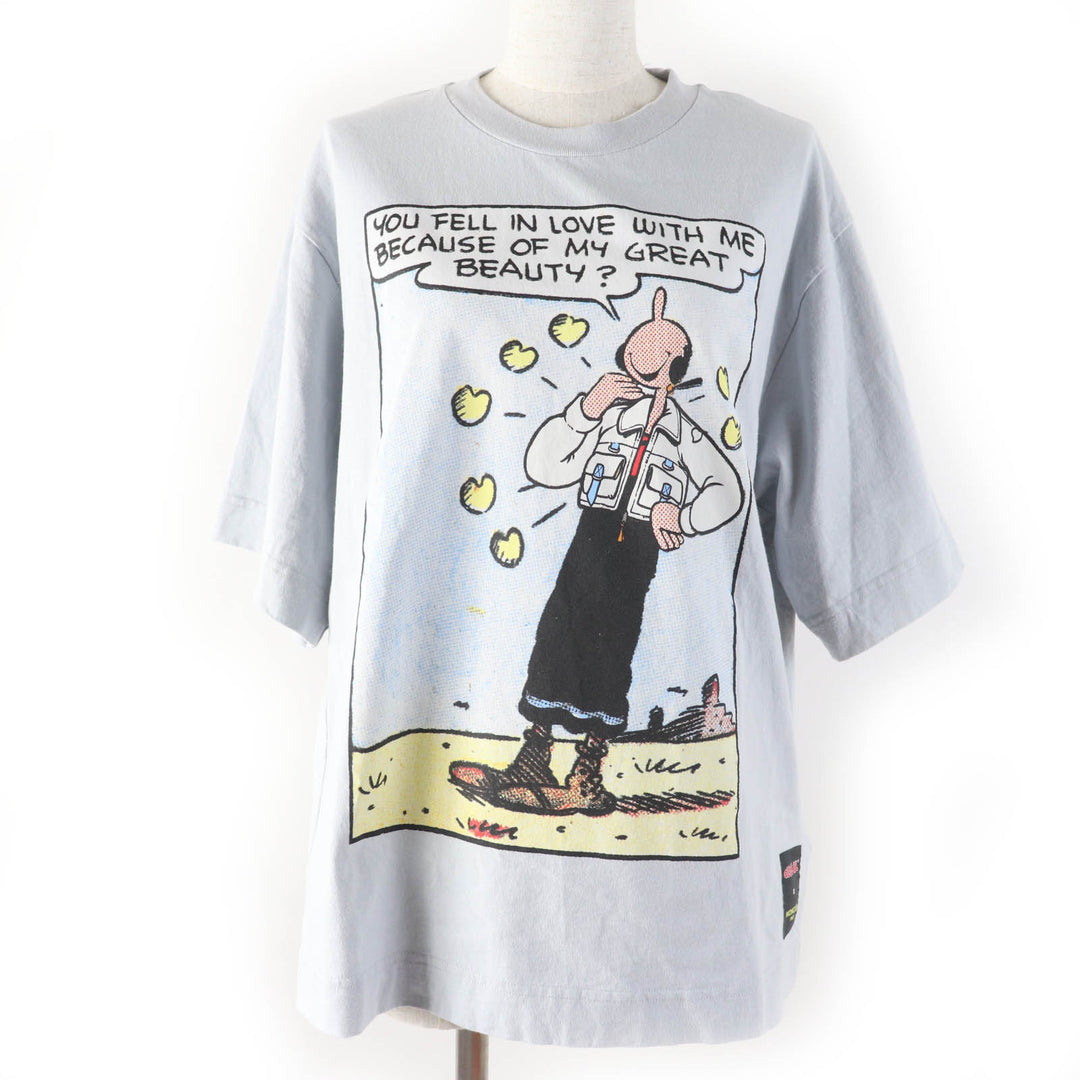 Great MONCLER GENIUS 2 Short sleeve T-shirt OLIVE OYL Light gray cotton Women M