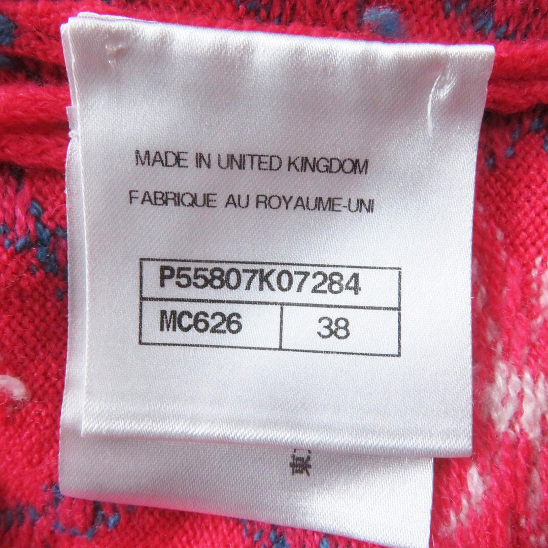 Excellent CHANEL one piece Sleeveless long knit Pink cashmere Women 38 P55807