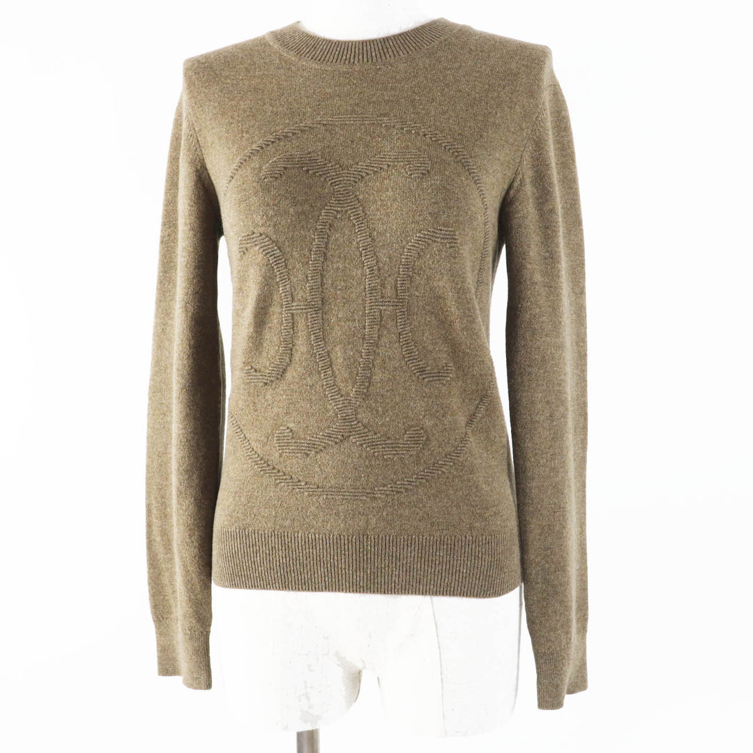 Great HERMES knit H lift Brown cashmere Women 34 2H2631D1