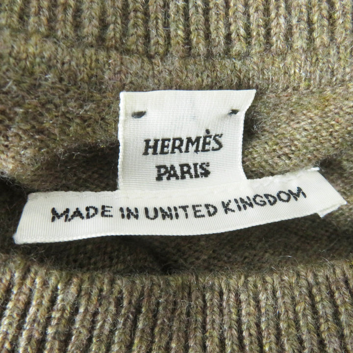 Great HERMES knit H lift Brown cashmere Women 34 2H2631D1