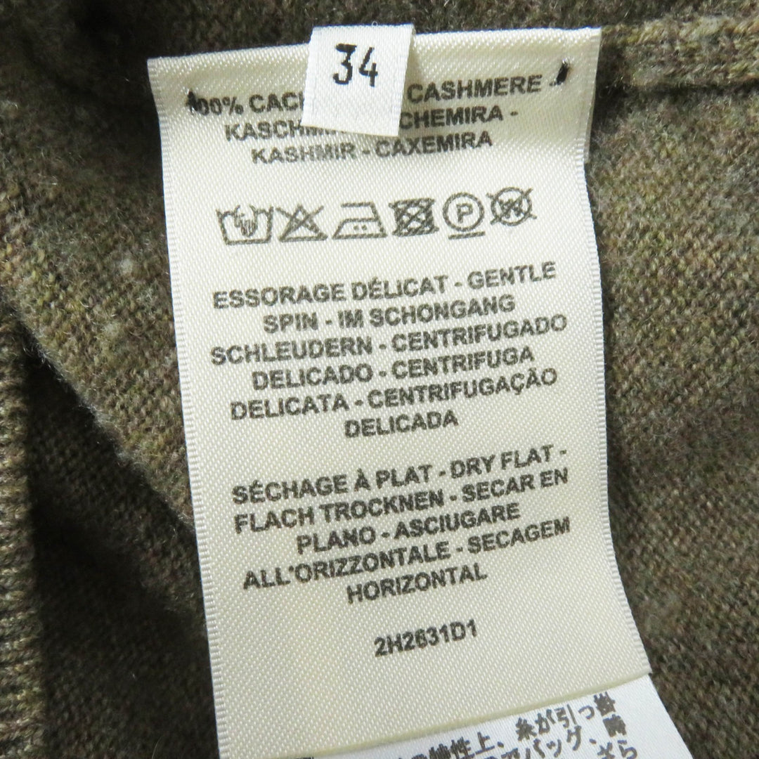 Great HERMES knit H lift Brown cashmere Women 34 2H2631D1