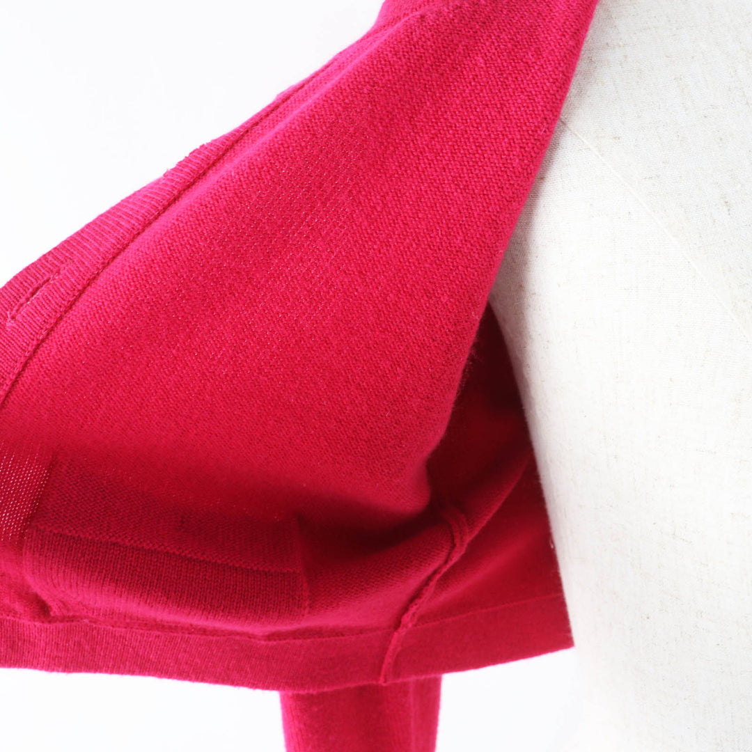 Excellent CHANEL cardigan Lucky Charm Cropped Knit shocking pink cashmere Women 34 P73483